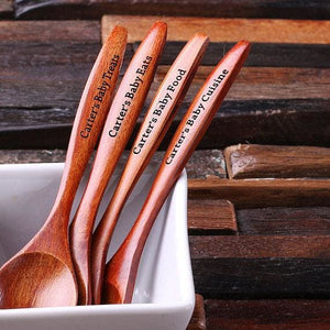 4pc Personalized Engraved Baby Spoons - Cutlery Set
