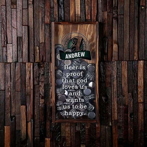 Beer Cap Holder Shadow Box with FREE Bottle Opener or Wine Cork Holder_quote1 - Beer Cap Holders - Small