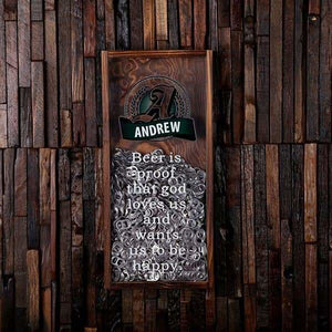 Beer Cap Holder Shadow Box with FREE Bottle Opener or Wine Cork Holder_quote1 - Beer Cap Holders - Small