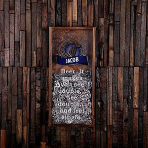 Beer Cap Holder Shadow Box with FREE Bottle Opener or Wine Cork Holder_quote10 - Beer Cap Holders - Small