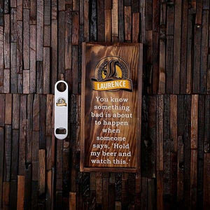 Beer Cap Holder Shadow Box with FREE Bottle Opener or Wine Cork Holder_quote12 - Beer Cap Holders - Small