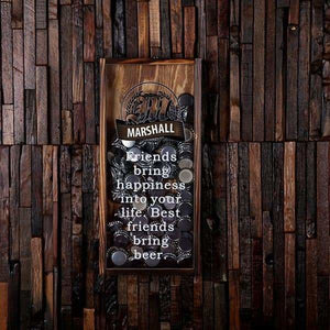 Beer Cap Holder Shadow Box with FREE Bottle Opener or Wine Cork Holder_quote13 - Beer Cap Holders - Small