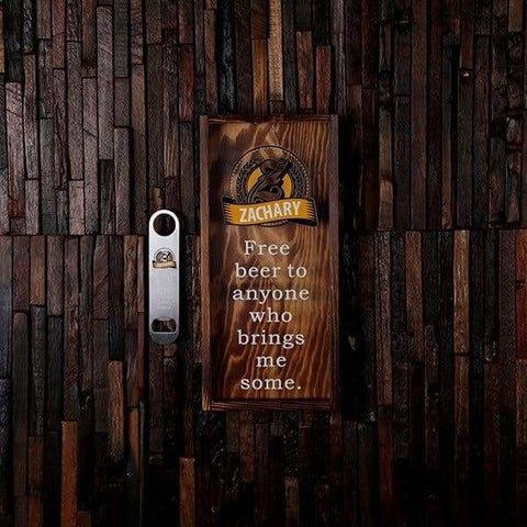 Image of Beer Cap Holder Shadow Box with FREE Bottle Opener or Wine Cork Holder_quote26 - Beer Cap Holders - Small