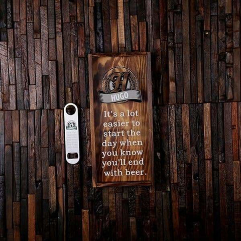 Image of Beer Cap Holder Shadow Box with FREE Bottle Opener or Wine Cork Holder_quote8 - Beer Cap Holders - Small