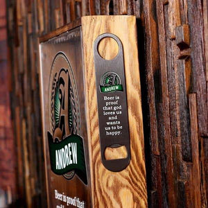 Beer Cap Holder Shadow Box with FREE Bottle Opener Quote 1 - Beer Cap Holders - Large