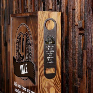 Beer Cap Holder Shadow Box with FREE Bottle Opener Quote 25 - Beer Cap Holders - Large
