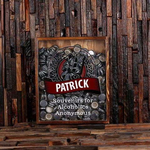 Image of Beer Cap Holder Shadow Box with FREE Bottle Opener Quote 42 - Beer Cap Holders - Large