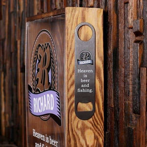 Beer Cap Holder Shadow Box with FREE Bottle Opener Quote 44 - Beer Cap Holders - Large