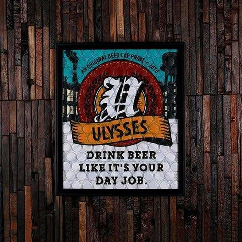 Image of BeerCap Prints Beer Cap Art Man Cave Beer Signs Wall Art_quote21 - Beer Cap Posters