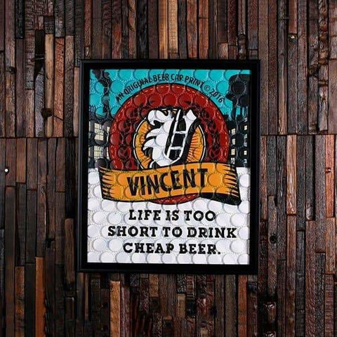 Image of BeerCap Prints Beer Cap Art Man Cave Beer Signs Wall Art_quote22 - Beer Cap Posters