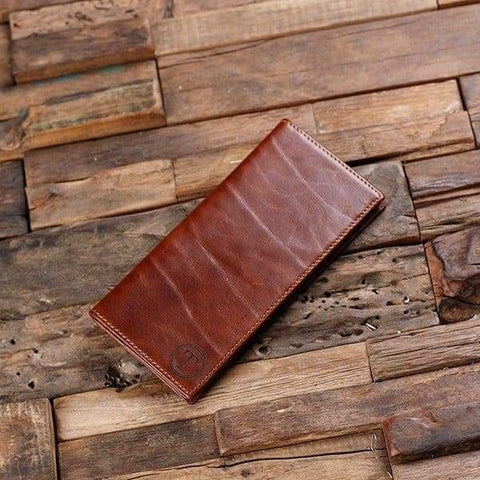 Image of Bi-fold Breast Long Wallet Personalized Brown without Box - Wallets