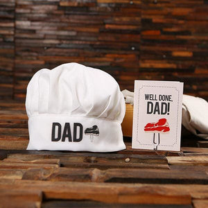 Chefs BBQ Apron and Hat with Wood Box and Gift Card - Assorted Fathers Day
