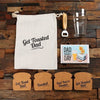 Craft Beer Glass with Toast Coasters and Wood Bottle Opener - Assorted Fathers Day