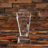 Custom Clear Crystal Glass Tower with Base & Presentation Box - Awards