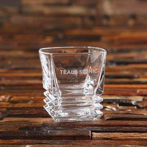 Custom Corporate 3-Tiered Base Barware Whiskey Glass - Drinkware - Whiskey Glass