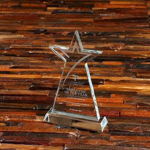 Image of Custom Crystal Shooting Star Award & Base with Award Box - Awards
