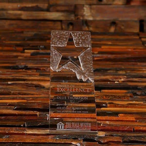 Custom Crystal Star Tower Corporate Award & Presentation Box - Awards