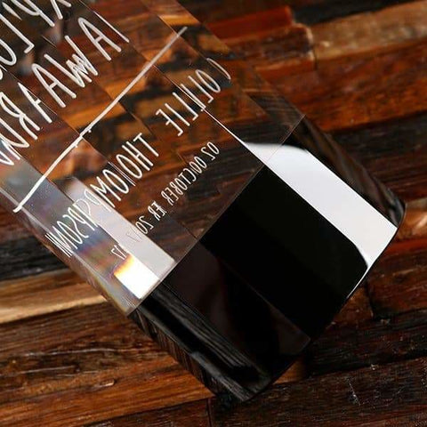 Image of Custom Domed Crystal Award with Black Base & Award Box - Awards