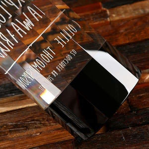 Custom Domed Crystal Award with Black Base & Award Box - Awards