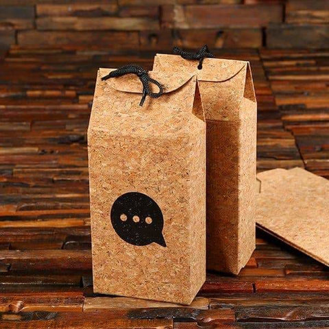 Image of Customized Cork Packaging with Black Ribbon Company Gifts - Assorted - Office