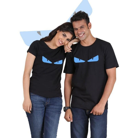 Image of Devil Eyes Couple T-Shirts - Mens Clothing