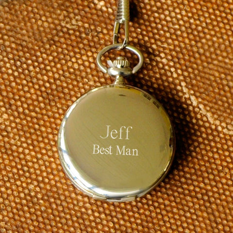 Image of Engraved Pocket Watch - Personalized - Groomsmen Gifts - Executive Gifts