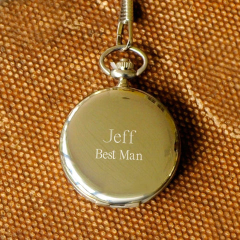 Image of Engraved Pocket Watch - Personalized - Groomsmen Gifts - HighPolish - Executive Gifts