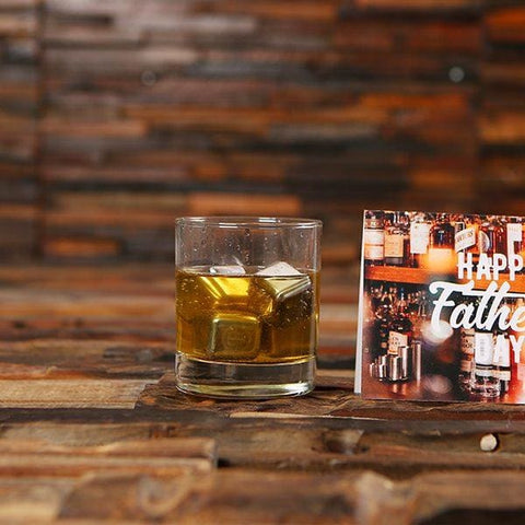 Image of Fathers Day Personalized Whiskey Ice Cubes with Scottish Whisky Region Map & Whisky Factoid Wall Hang and Gift Card - Assorted Fathers Day