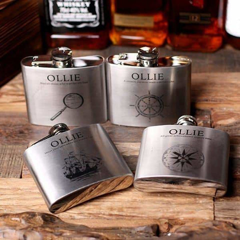 Image of Flasks with Poker Cards Dice Gambling Gift Sets_Gentleman_Small - Flasks - Poker Sets