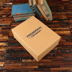 Groomsmen Custom Paper Box Personalized (13 x 9.7 x 4.5 in) - Boxes - Cap Top (Kraft)