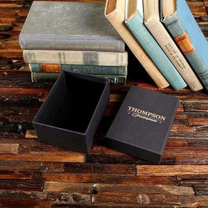 Groomsmen Custom Paper Box Personalized (5.9 x 4.2 x 2.6 in) - Boxes - Cap Top (Black)