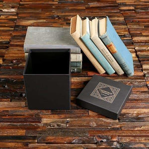 Groomsmen Custom Paper Box Personalized (6 x 6 x 6.3 in) - Boxes - Cap Top (Black)