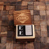Initial E Personalized Mens Classic Cuff Links & Money Clip with Wood Box - Cuff Links - Money Clip Set