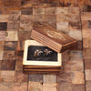 Initial E Personalized Mens Classic Cuff Links with Wood Box - Cuff Links - A-Z Sets