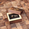 Initial I Personalized Mens Classic Cuff Links with Wood Box - Cuff Links - A-Z Sets