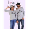 Love is in the Air Couple Full Sleeves Gray - Mens Clothing