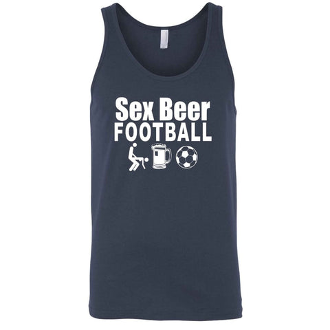 Image of Mens Sex Beer Football Tank Top Shirt - Mens Clothing