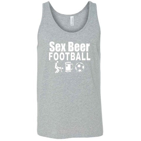 Image of Mens Sex Beer Football Tank Top Shirt - Mens Clothing