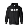 Mens/Unisex Pullover Hoodie Will Work For BEER - Mens Clothing