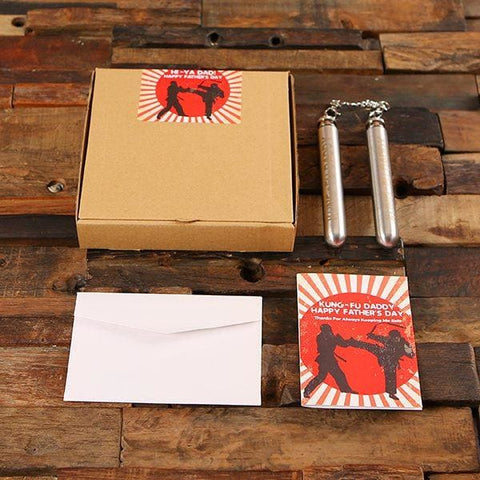 Image of Nunchuck Flasks with Gift Card - Assorted Fathers Day
