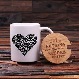 Personalized 12 oz. Coffee Mug with Lid & Tea Box - Drinkware Mugs & Box*