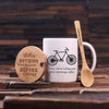 Personalized 12 oz. Coffee Mug with Lid & Teaspoon - Drinkware Coffee Mugs*