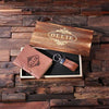 Personalized 2 pc. Gift Set Key Chain & Journal with Wood Box - Journal Gift Sets