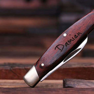 Personalized 3 Blade Pocket Knife - Knives
