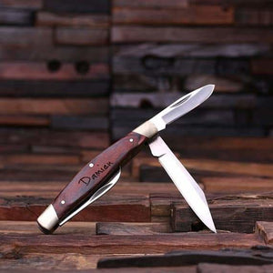 Personalized 3 Blade Pocket Knife - Knives