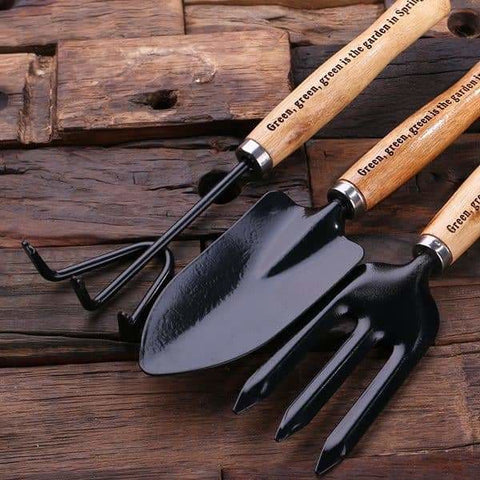 Image of Personalized 3 pc Garden Tools Set - Assorted - Outdoor