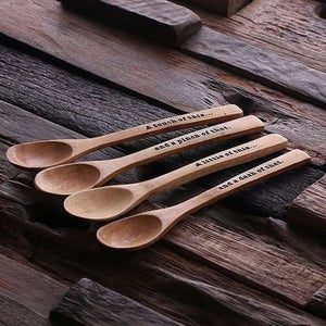 Personalized 4 pc. Bamboo Mood Teaspoons - Cutlery Set