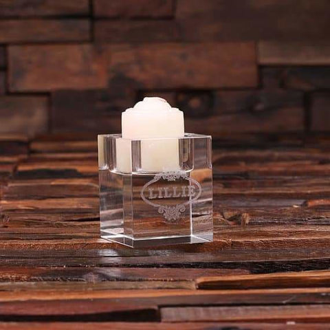Image of Personalized 4 pc Gift Set w/Keepsake Box Journal Candle Holder Treasure Box - Journal Gift Sets