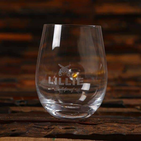 Image of Personalized .50 Cal His & Her Bulletproof Wine Glass Set - All Products