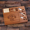 Personalized Bamboo Wood Cutting Bread Cheese Serving Tray Board with Tools C - Serving - Cheese Boards